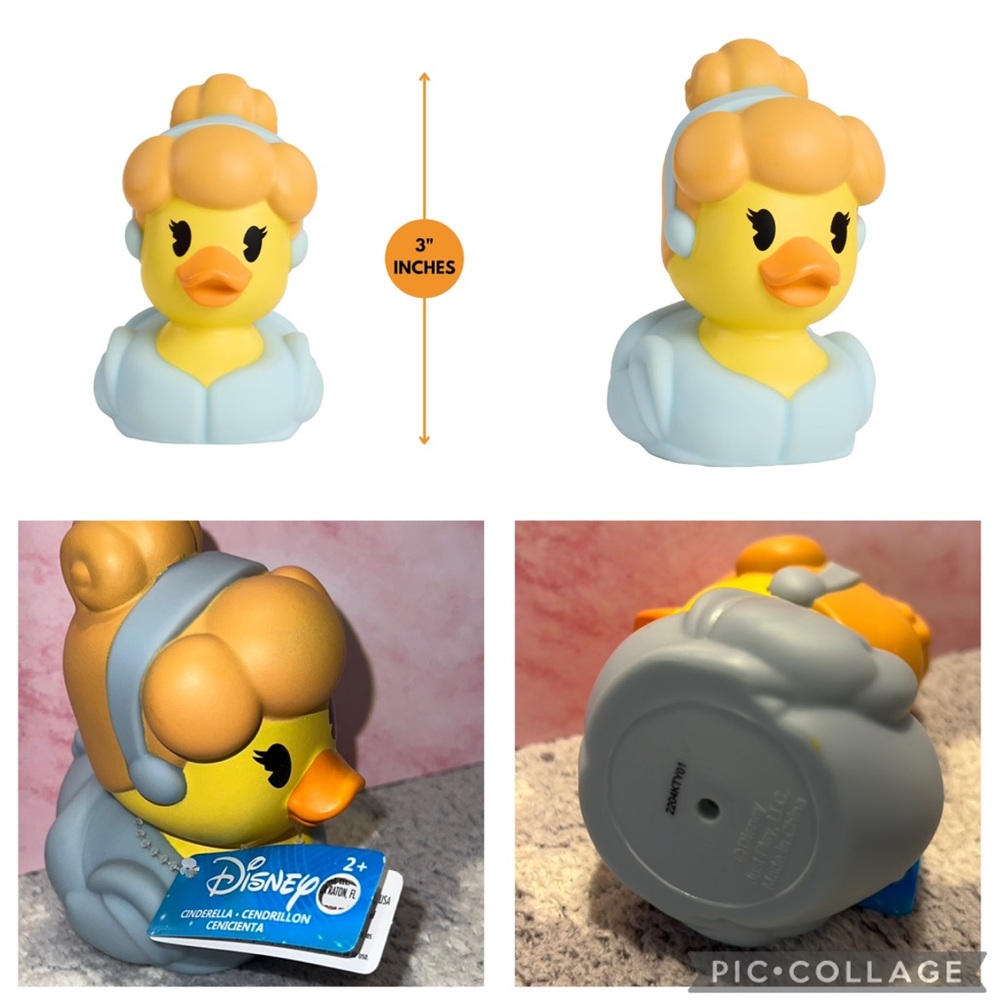 New Disney - Just Play Rubber Ducks - “Cinderella” Cinder Princess Collectible